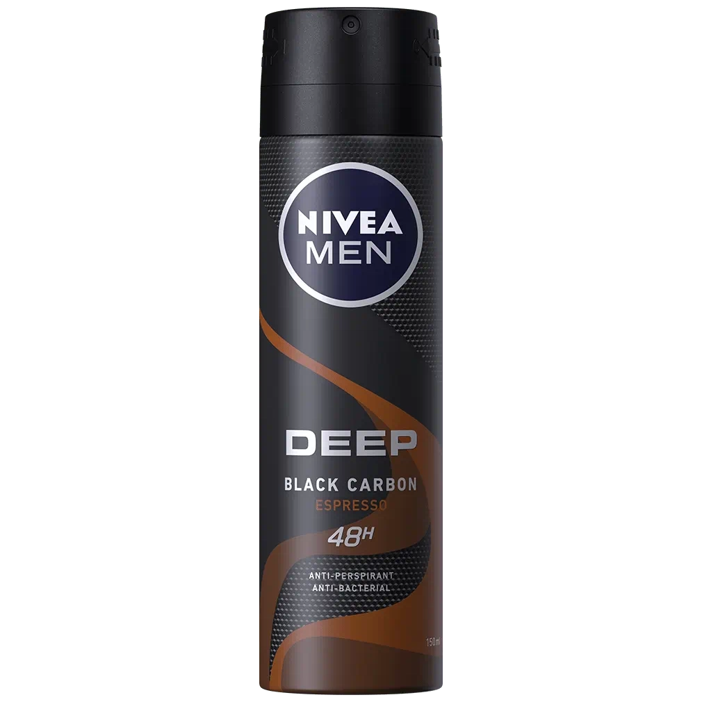 اسپری ضد تعریق مردانه نیوا NIVEA بلک کربن اسپرسو دیپ 150ml