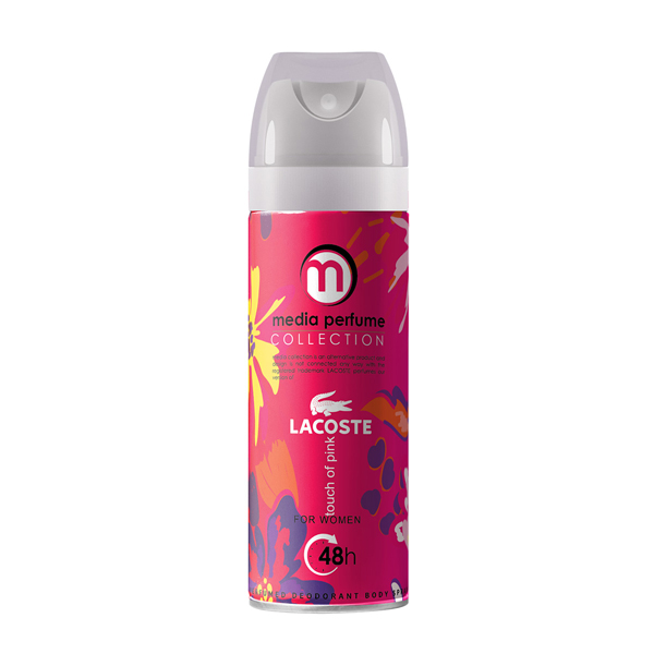 اسپری زنانه مدیا (Media) مدل LACOSTE TOUCH OF PINK