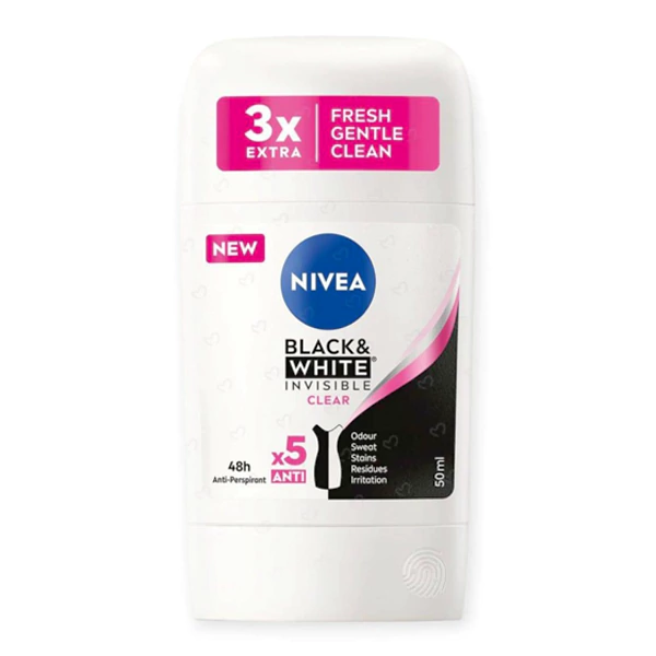 مام صابونی ضد تعریق زنانه نیوآ NIVEA مدل BLACK & WHITE اورجینال 50 میل