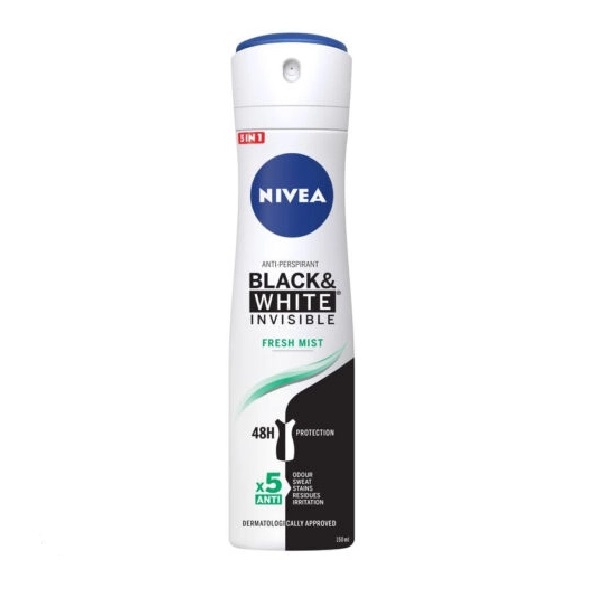 اسپری ضد تعریق زنانه نیوا NIVEA بلک اند وایت فرش 150ml