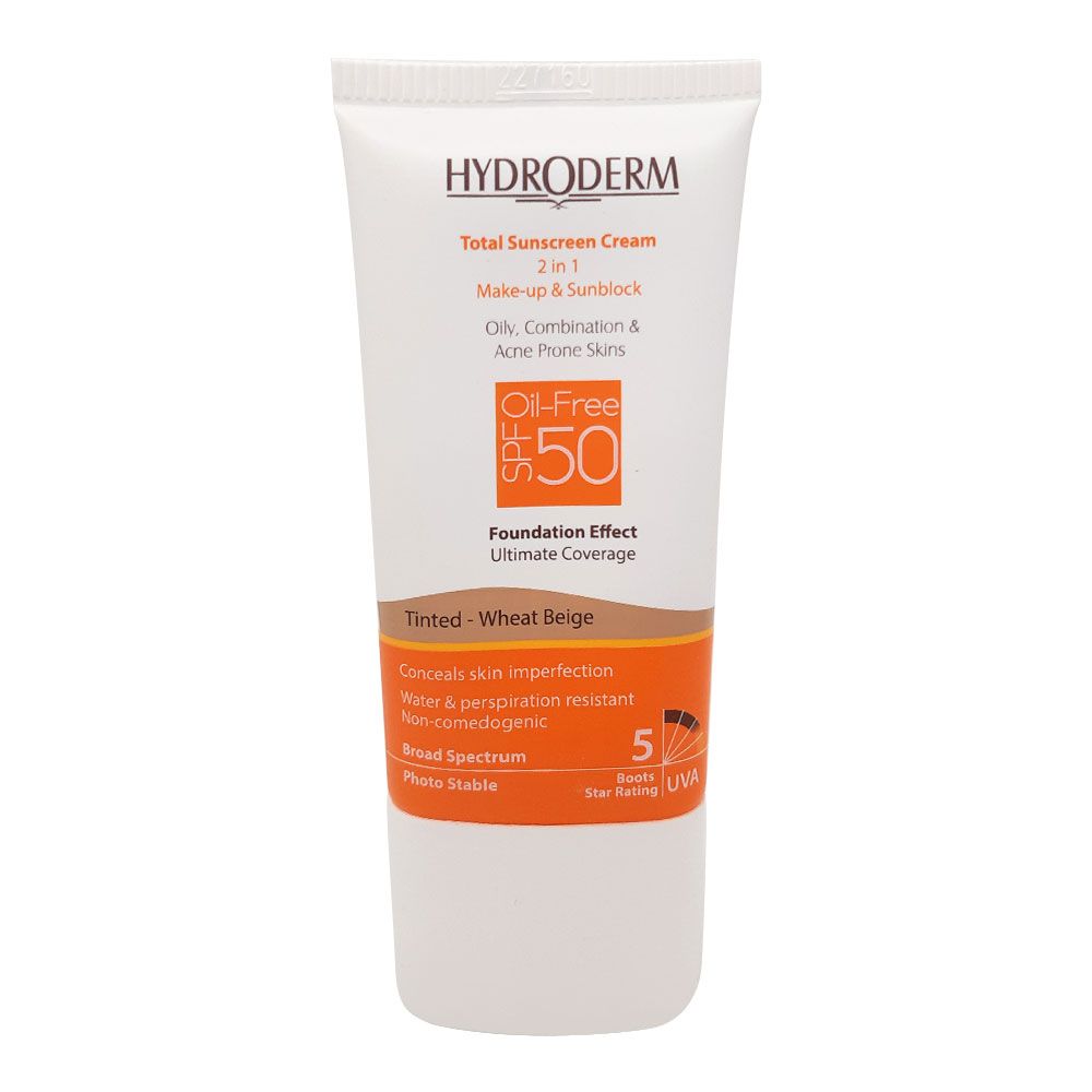 ضد آفتاب فاقد چربی با پوشش کرم پودری spf50 کاراملی هیدرودرم
