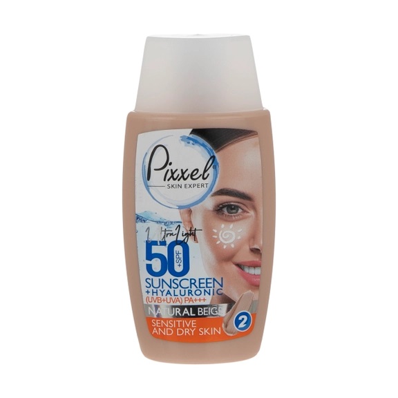 کرم ضد آفتاب بژ طبیعی پیکسل مدل Sensitive And Dry Skin حجم 50 میلی لیتر